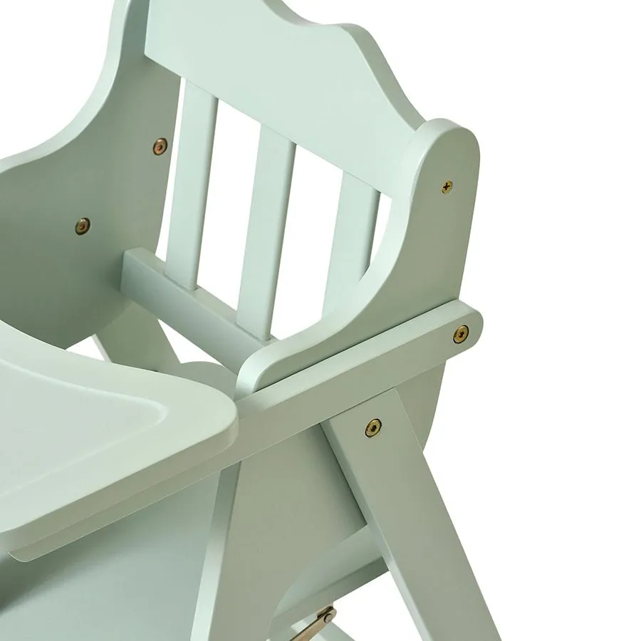 Cuddle Rubber Wood Green High Chair