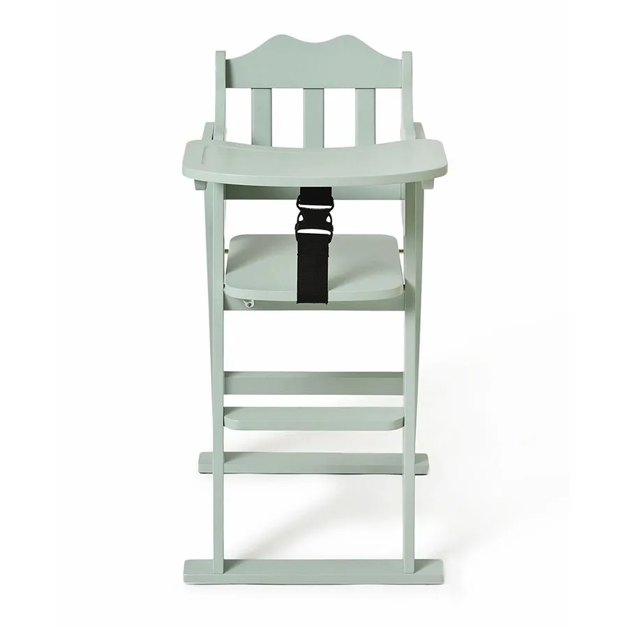 Cuddle Rubber Wood Green High Chair