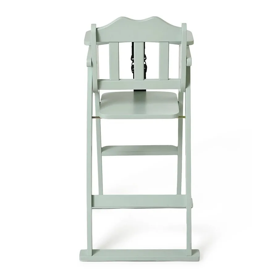 Cuddle Rubber Wood Green High Chair