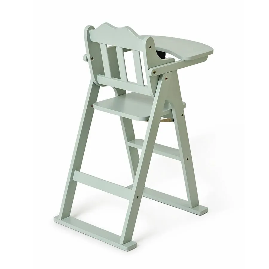 Cuddle Rubber Wood Green High Chair