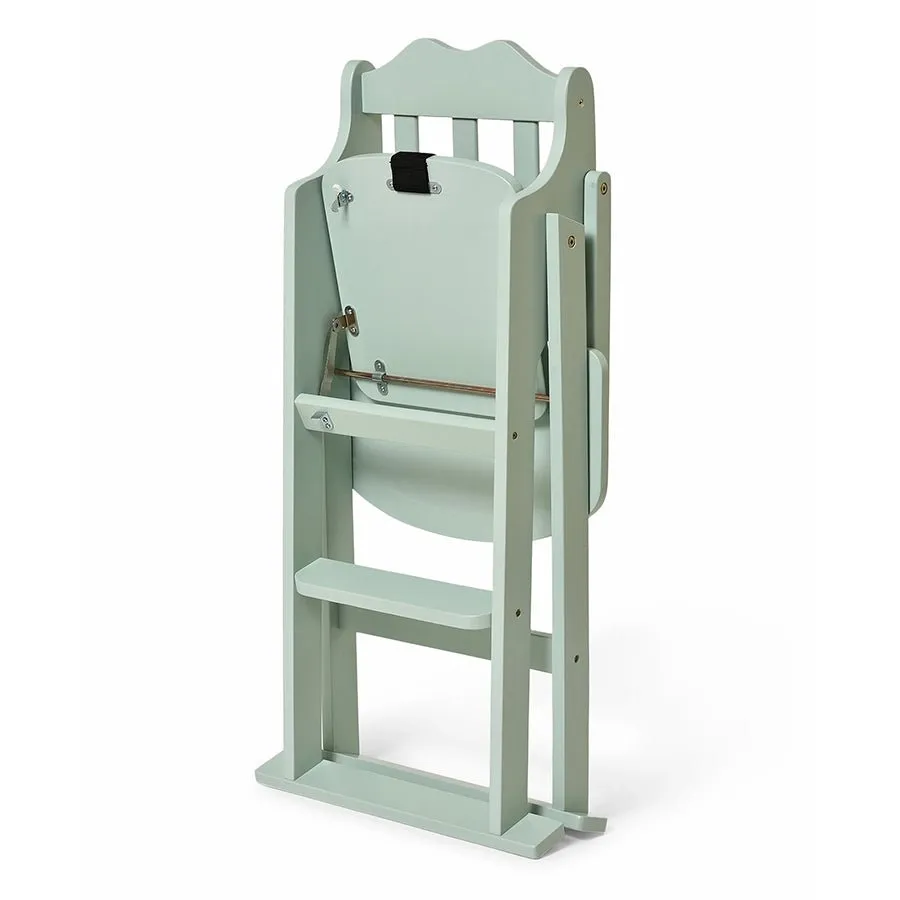 Cuddle Rubber Wood Green High Chair