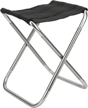 DADEA Aluminum Alloy Portable Fishing Stool, Oxford Polyester Gun Color Outdoor Foldable Chair, Convenient Portable Chair, Practical Fishing Chair, Widely Used Outdoor Camping Stool