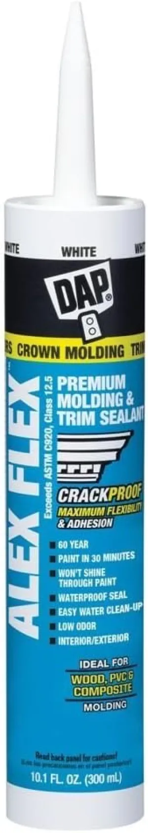 DAP 18542 4 Pack 10.1 oz. Alex Flex Premium Molding and Trim Sealant, White