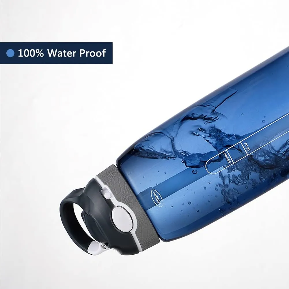 DEARART 32oz Blue Water Bottle With Straw BPA FREE and Hidden Cup Mouth, Wide Mouth Easy Clean One Hand and Handle Easy Carried, Suit Sports Office Basketball Gym Travel School etc.