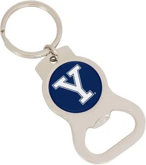 Desert Cactus Yale University Bottle Opener Keychain Spiders UR Car Keys (Silver Bottle)