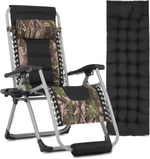 [Detachable Cushion Cup Holder] Outdoor Zero Gravity Chair Folding Recliner Chair