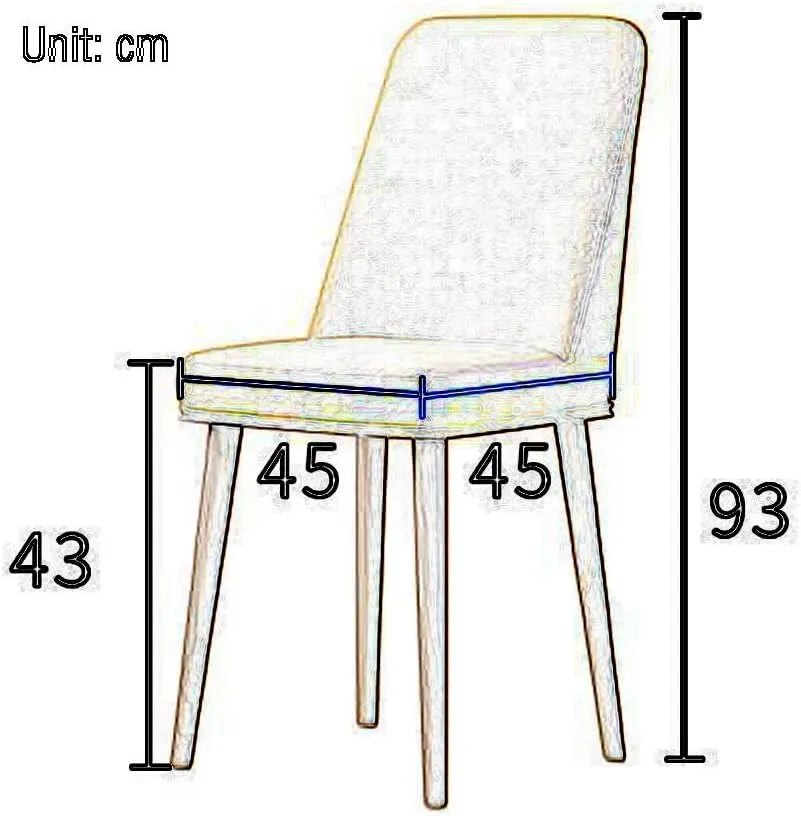 Dining Chairs Wooden Style Metal Legs Upholstered Cushion Seat Kitchen Restaurant Set of 2/4/6 (Color : 010 Size : 6 Chairs) Size:4 Chairs Colour:05 (Color : 01 Size : 4 Chairs) (9 4 Chairs)