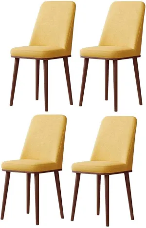 Dining Chairs Wooden Style Metal Legs Upholstered Cushion Seat Kitchen Restaurant Set of 2/4/6 (Color : 010 Size : 6 Chairs) Size:4 Chairs Colour:05 (Color : 01 Size : 4 Chairs) (9 4 Chairs)
