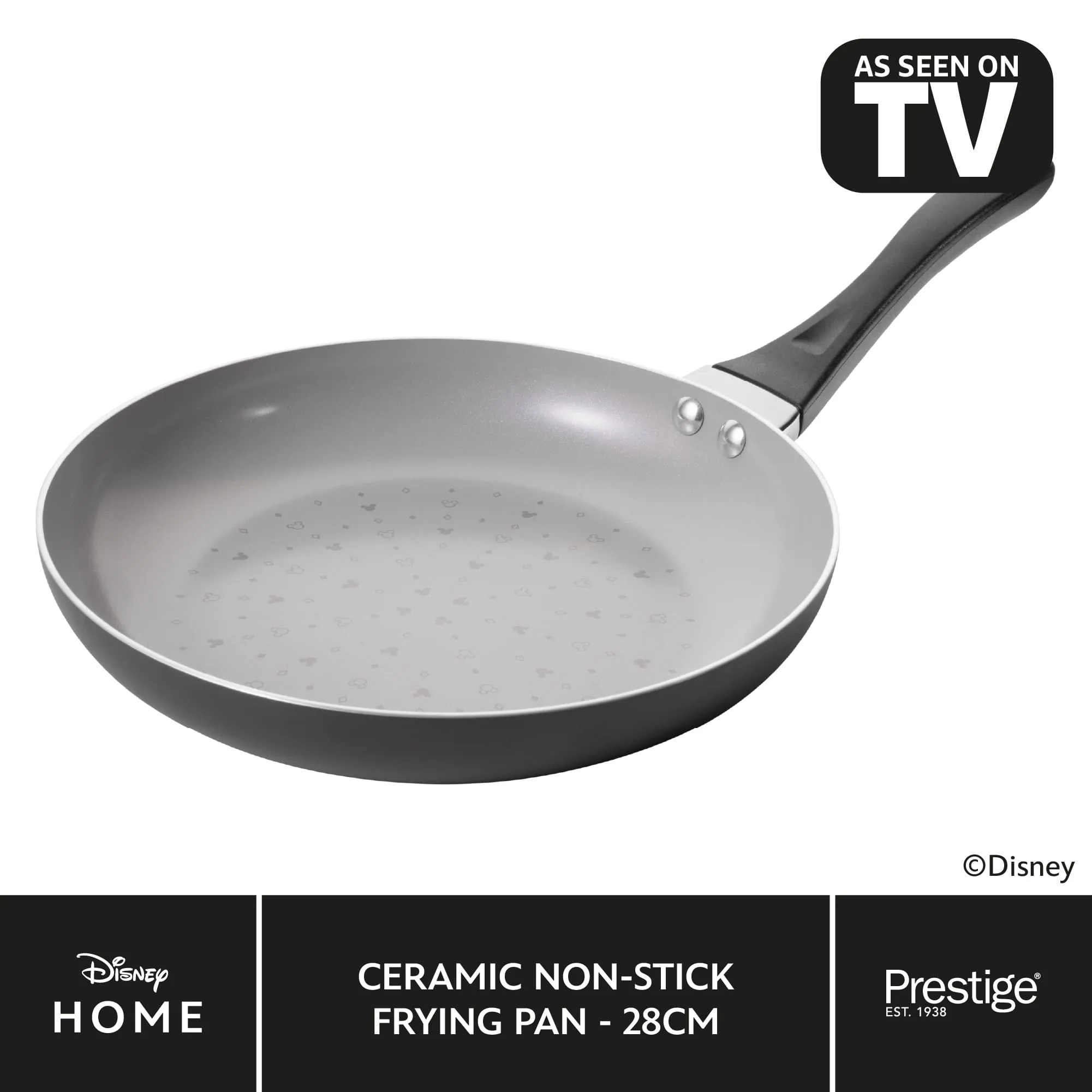 Disney Monochrome Mickey Mouse: Ceramic Non-Stick Frying Pan
