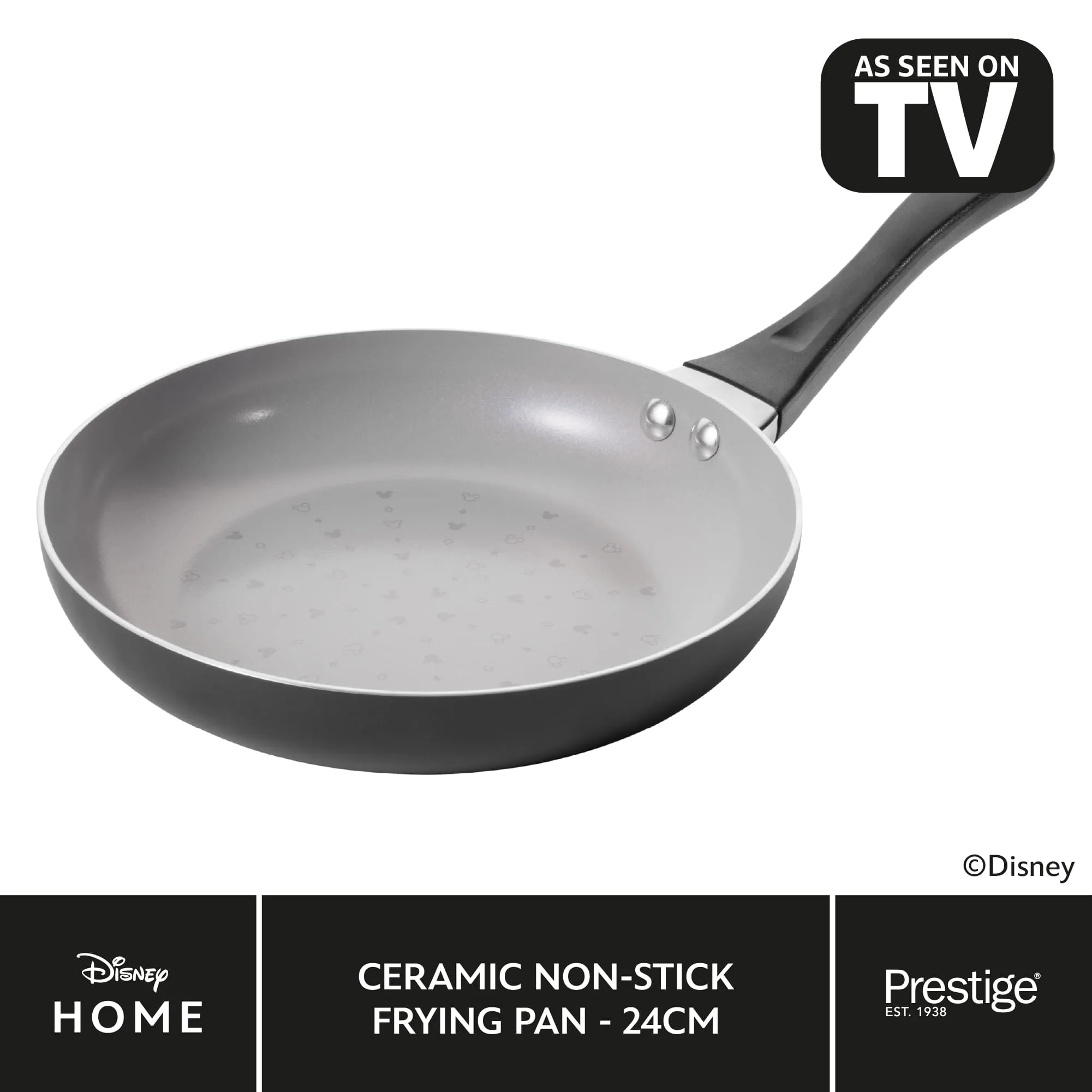 Disney Monochrome Mickey Mouse: Ceramic Non-Stick Frying Pan