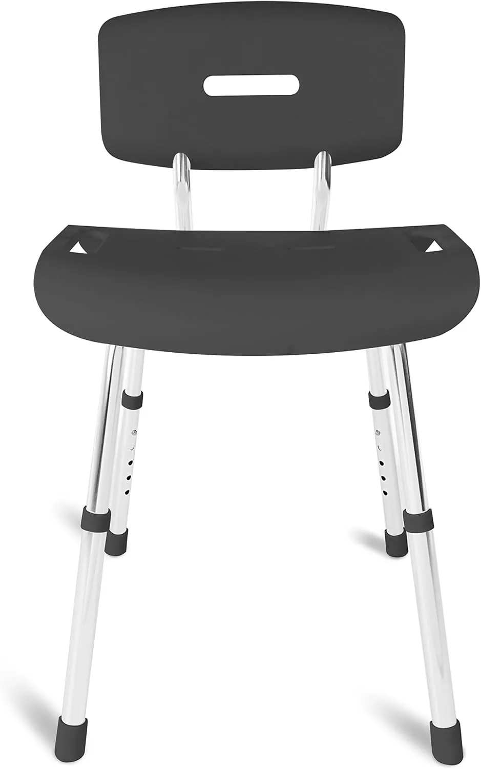 DMI Shower Chair Bath Seat for Tub or Shower Bench for inside shower, Non Slip Aluminum with Plastic Seat, No Tools Needed with Adjustable Height, Holds Weight up to 300 Pounds, Bath Chair, Black