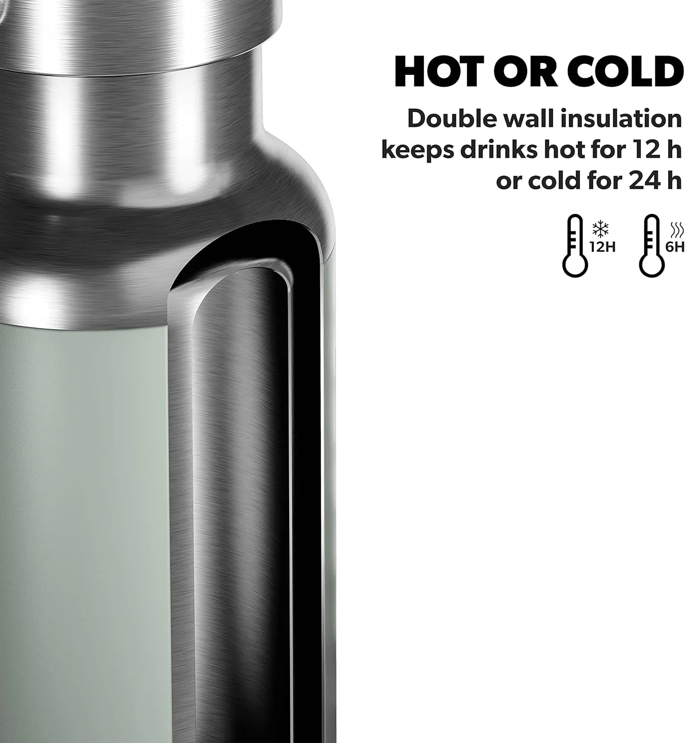 Dometic Stainless steel insulated bottle (16 oz, Moss)