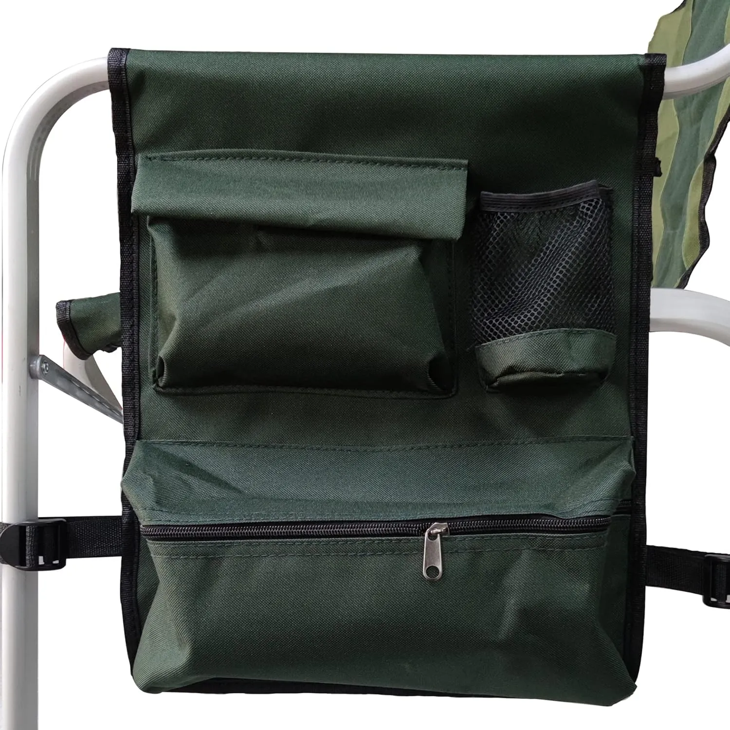 Donext 1PC Camping Chair, Portable Aluminum Directors Chair with Side Table Detachable Side Pocket for Outdoor Camping, Lawn, Picnic, Support 400lbs, Green