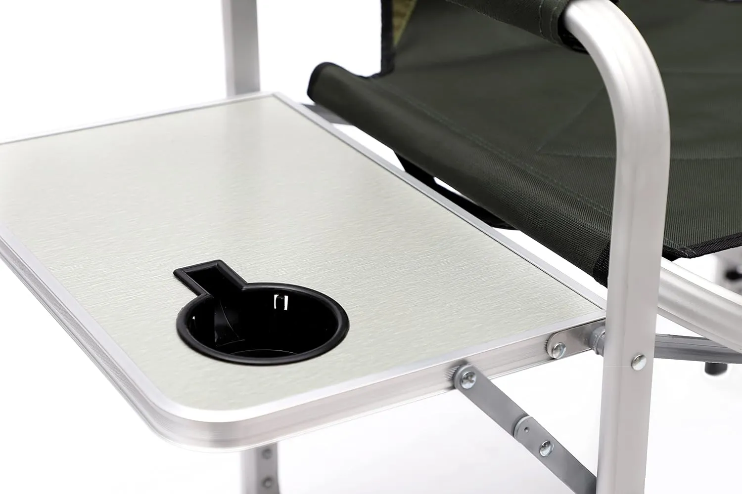 Donext 1PC Camping Chair, Portable Aluminum Directors Chair with Side Table Detachable Side Pocket for Outdoor Camping, Lawn, Picnic, Support 400lbs, Green