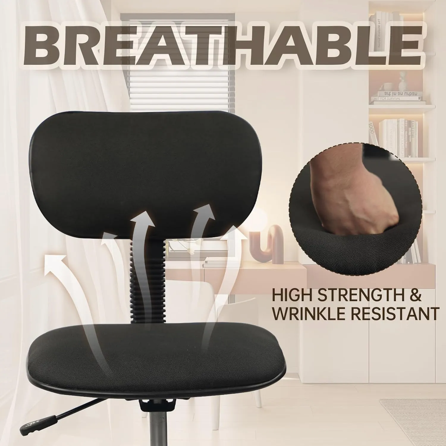 Drafting Chair Rolling Stool Adjustable Height with Back Support Foot Rest and Wheels Multi-Purpose Desk Chair for Home Office Bar Kitchen Shop, Black, 1 Pack