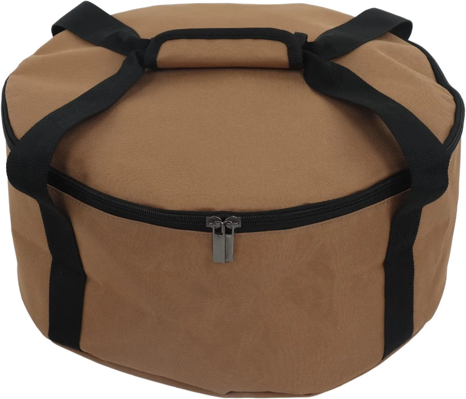 Drfeify Camping Pot Storage Bag, Portable Cookware Storage Tote Khaki Camping Cooker Tableware Organizer for Picnics