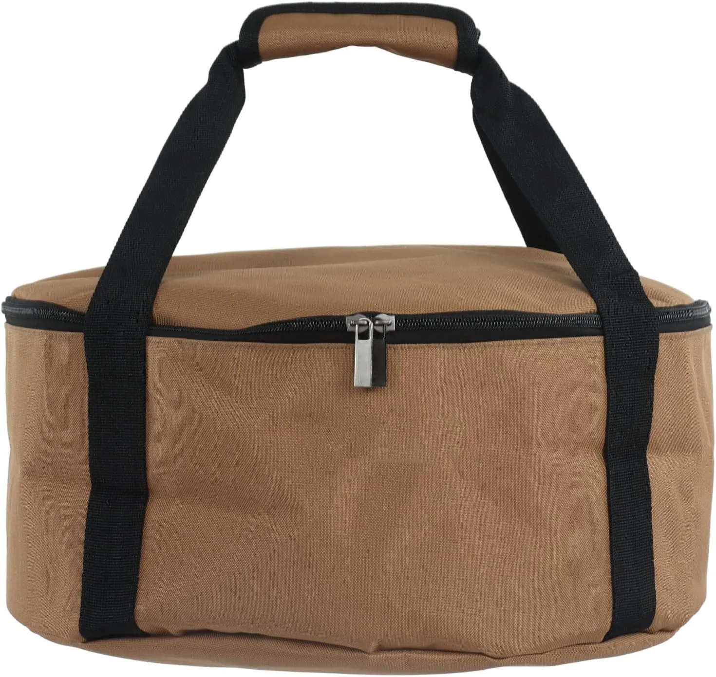 Drfeify Camping Pot Storage Bag, Portable Cookware Storage Tote Khaki Camping Cooker Tableware Organizer for Picnics