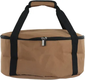 Drfeify Camping Pot Storage Bag, Portable Cookware Storage Tote Khaki Camping Cooker Tableware Organizer for Picnics