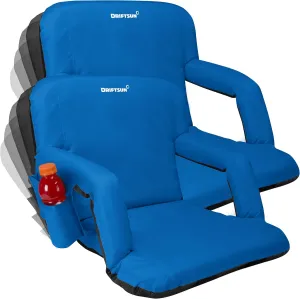 Driftsun Stadium Seats with Back Support, Deluxe Bleacher Chairs with Support Cushion, Padded Seats with Waterproof Chair