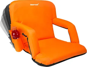Driftsun Stadium Seats with Back Support, Deluxe Bleacher Chairs with Support Cushion, Padded Seats with Waterproof Chair