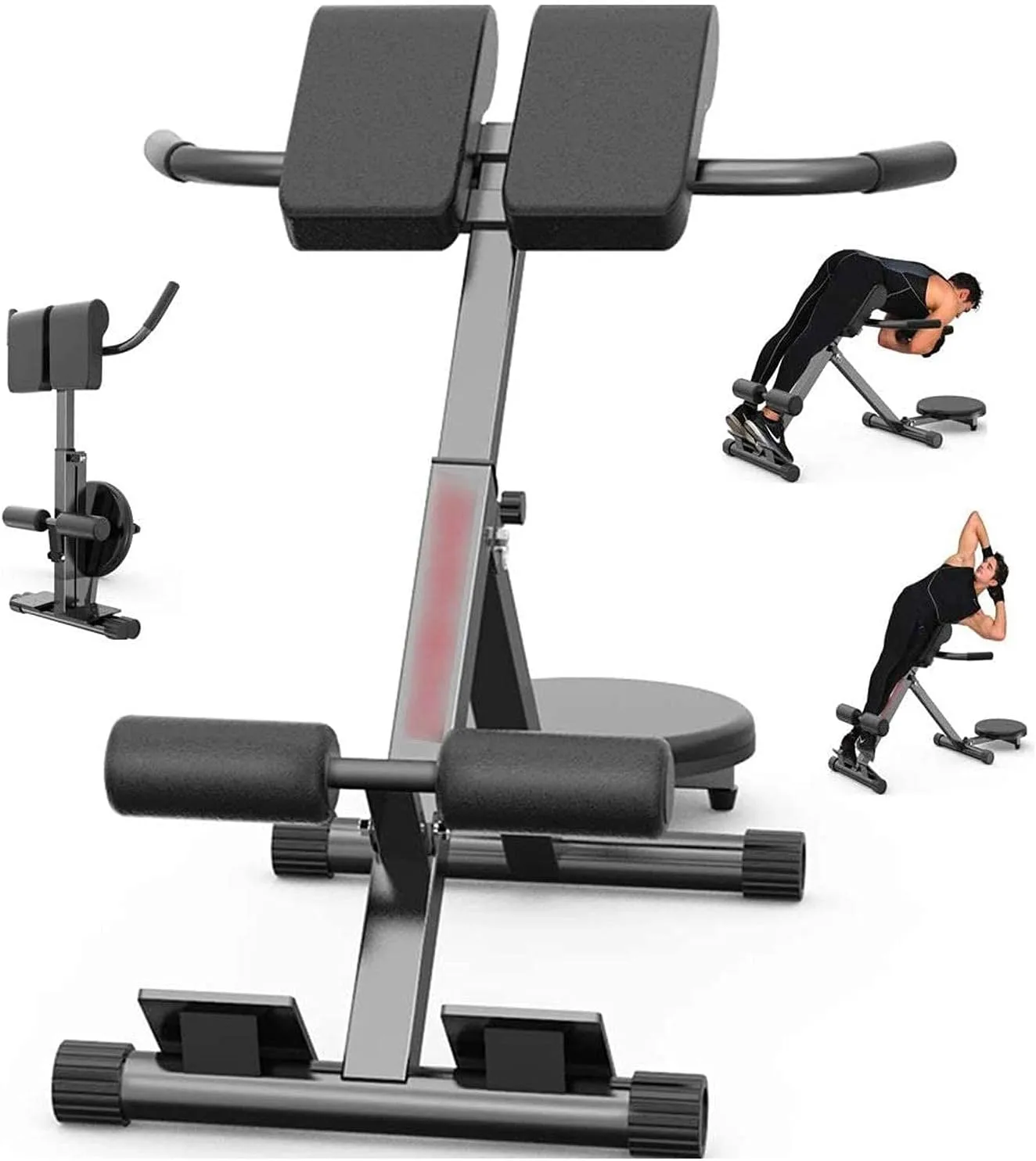 Dumbbell Bench Folding Weight Bench,Dumbbell Fitness Chair,Roman Chair for Home with Twist Waist Plate Home Foldable Waist Fitness Equipment
