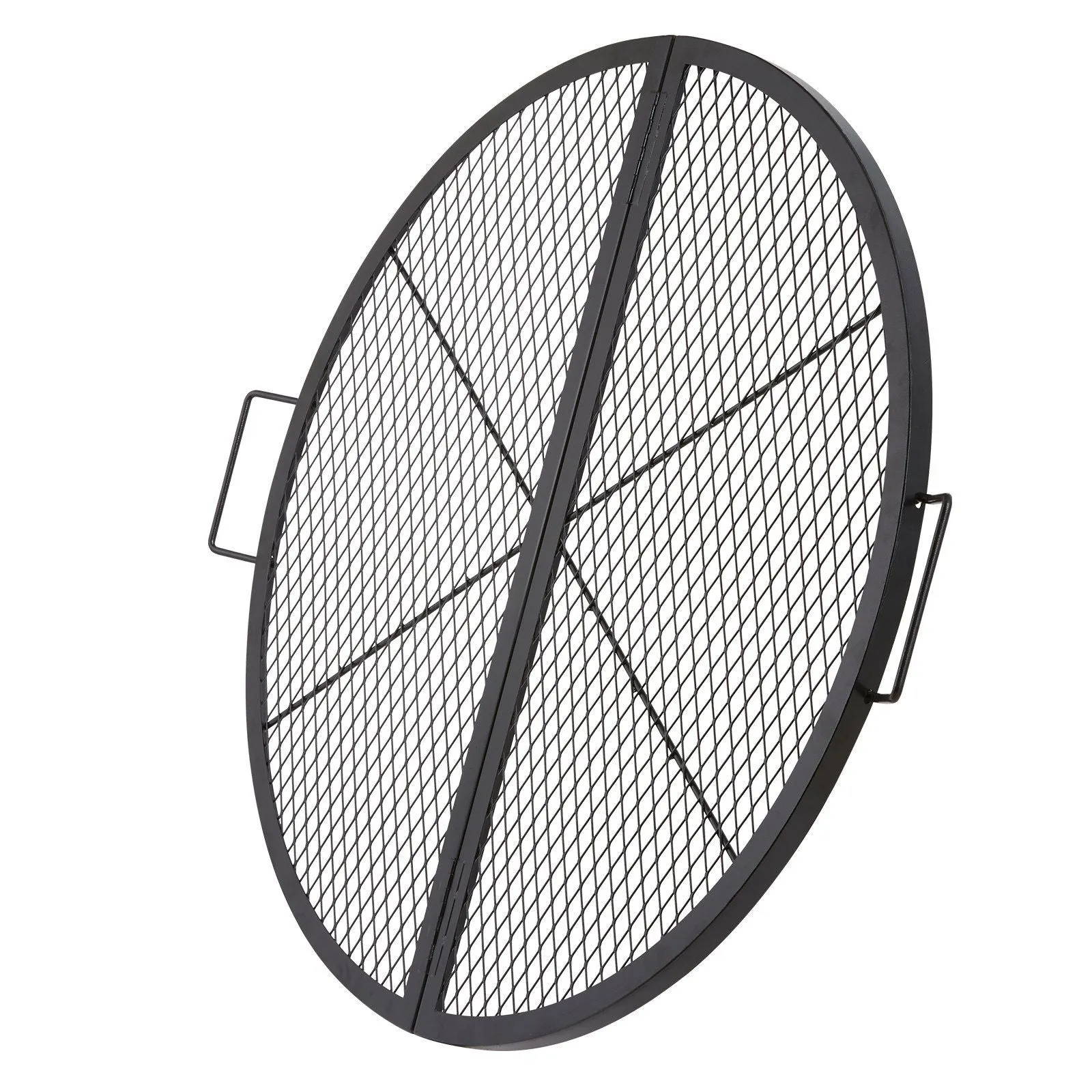 Duty BBQ Campfire Support VEVOR Grill Grate, Camping with Handle Black Grate, Round Cooking Steel Party, 36 for Inch Wire, Grid Foldable Fast dispatch Pit X Grill Fire Portable Outside X-Marks Heavy Cookware Worth the price and