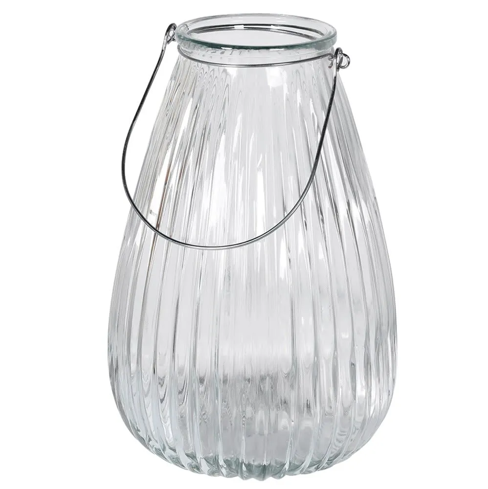 Dwell Large Clear Ribbed Lantern