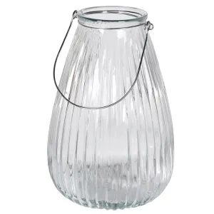 Dwell Large Clear Ribbed Lantern