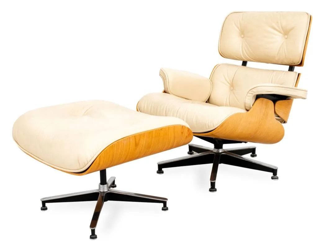 Eames Style Bentwood Lounge Chair and Ottoman