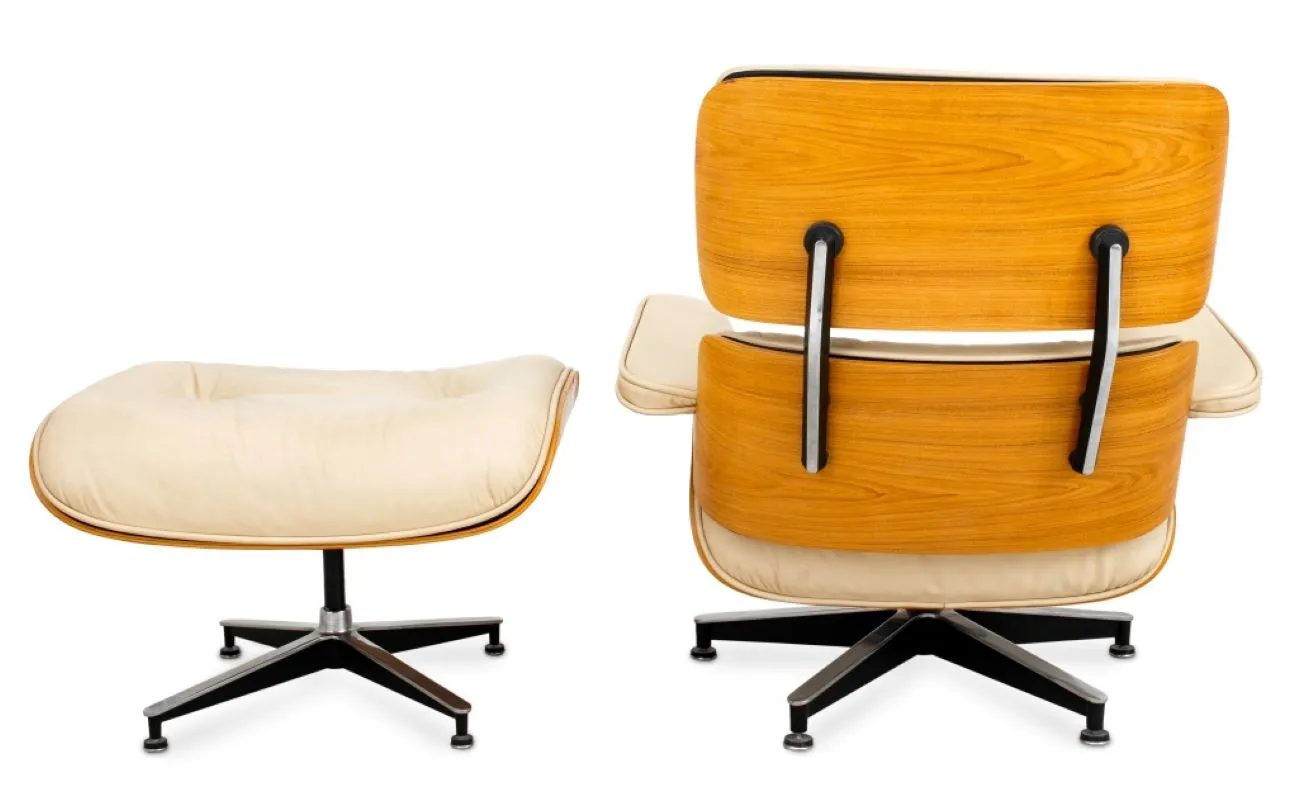 Eames Style Bentwood Lounge Chair and Ottoman