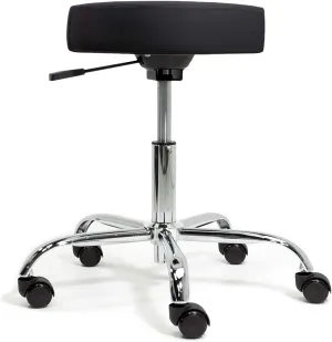 EARTHLITE Pneumatic Massage Salon Drafting Stool - No Leaking (vs. Hydraulic), Adjustable, Rolling, CFC-Free / Medical Spa Facial Chair