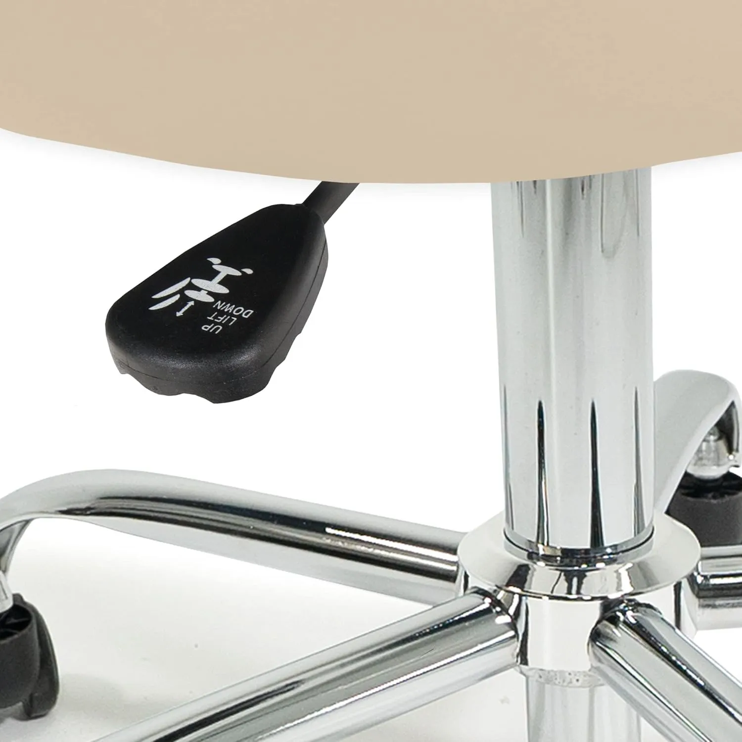 EARTHLITE Pneumatic Massage Salon Drafting Stool - No Leaking (vs. Hydraulic), Adjustable, Rolling, CFC-Free / Medical Spa Facial Chair