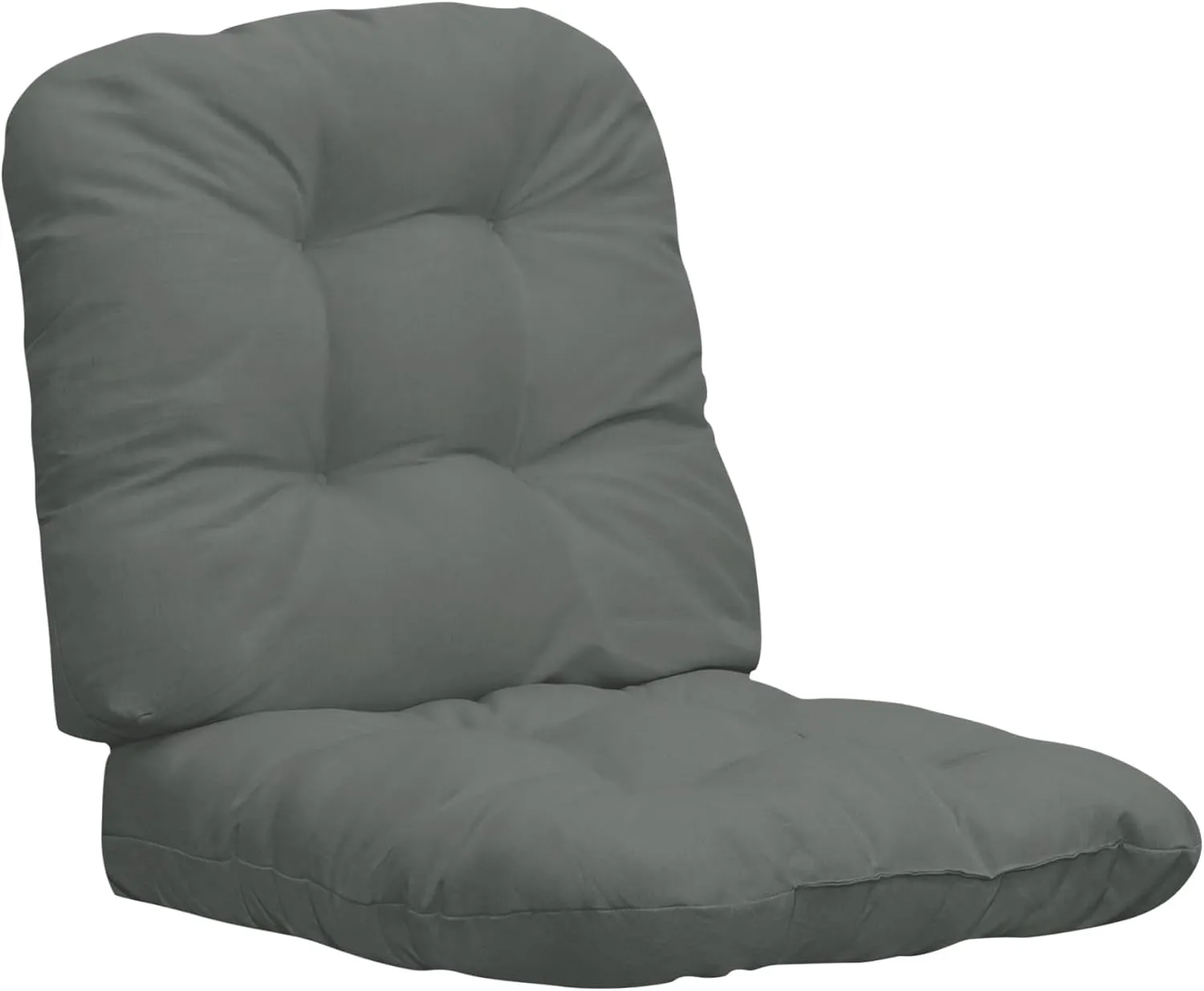 Easy-Going 2 Pack 19"x19" Outdoor Water Resistant Patio Wicker Chair Cushions Reversible Tufted Pads Seat Indoor Furniture Dark Grey