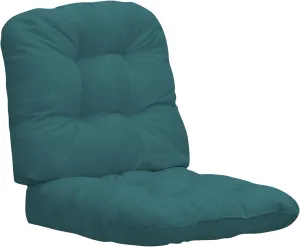 Easy-Going 2 Pack 19"x19" Outdoor Water Resistant Patio Wicker Chair Cushions Reversible Tufted Pads Seat Indoor Furniture Teal