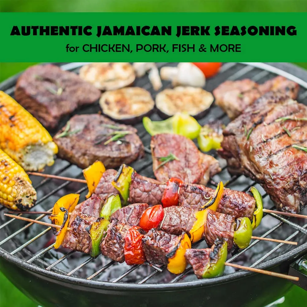 Eaton's Authentic Jamaican Jerk Seasoning - Easy to Use, Spicy, and Flavorful Caribbean Jerk Seasoning, BBQ Rub, Grilled Chicken Seasoning or Marinade with Jerk Cooking Recipe eBook (Scotch Bonnet)