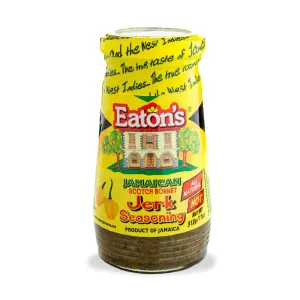Eaton's Authentic Jamaican Jerk Seasoning - Easy to Use, Spicy, and Flavorful Caribbean Jerk Seasoning, BBQ Rub, Grilled Chicken Seasoning or Marinade with Jerk Cooking Recipe eBook (Scotch Bonnet)
