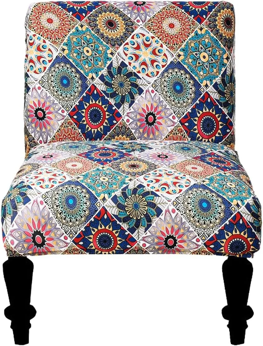 Eco-Ancheng Armless Accent Chair Cover Slipcover Stretch Spandex Slipper Chair Cover Removable Washable for Armless Chair Slipcover Furniture Protector Covers for Living Dining Room Hotel