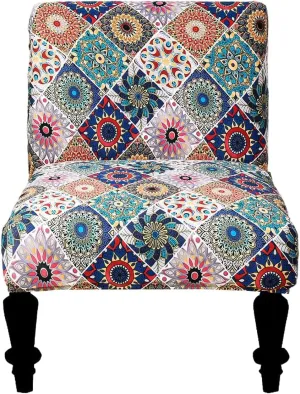 Eco-Ancheng Armless Accent Chair Cover Slipcover Stretch Spandex Slipper Chair Cover Removable Washable for Armless Chair Slipcover Furniture Protector Covers for Living Dining Room Hotel