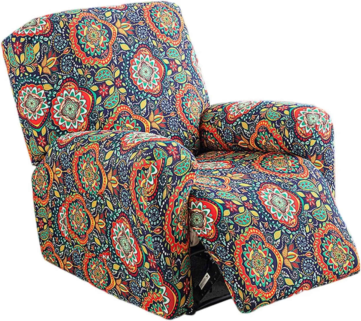 Eco-Ancheng Recliner Slipcovers 4-Pieces Lazyboy Recliner Covers Recliner Couch Covers Recliner Chair Cover Non Slip Reclining Slipcovers with Storage Pockets Furniture Protector for Living Room