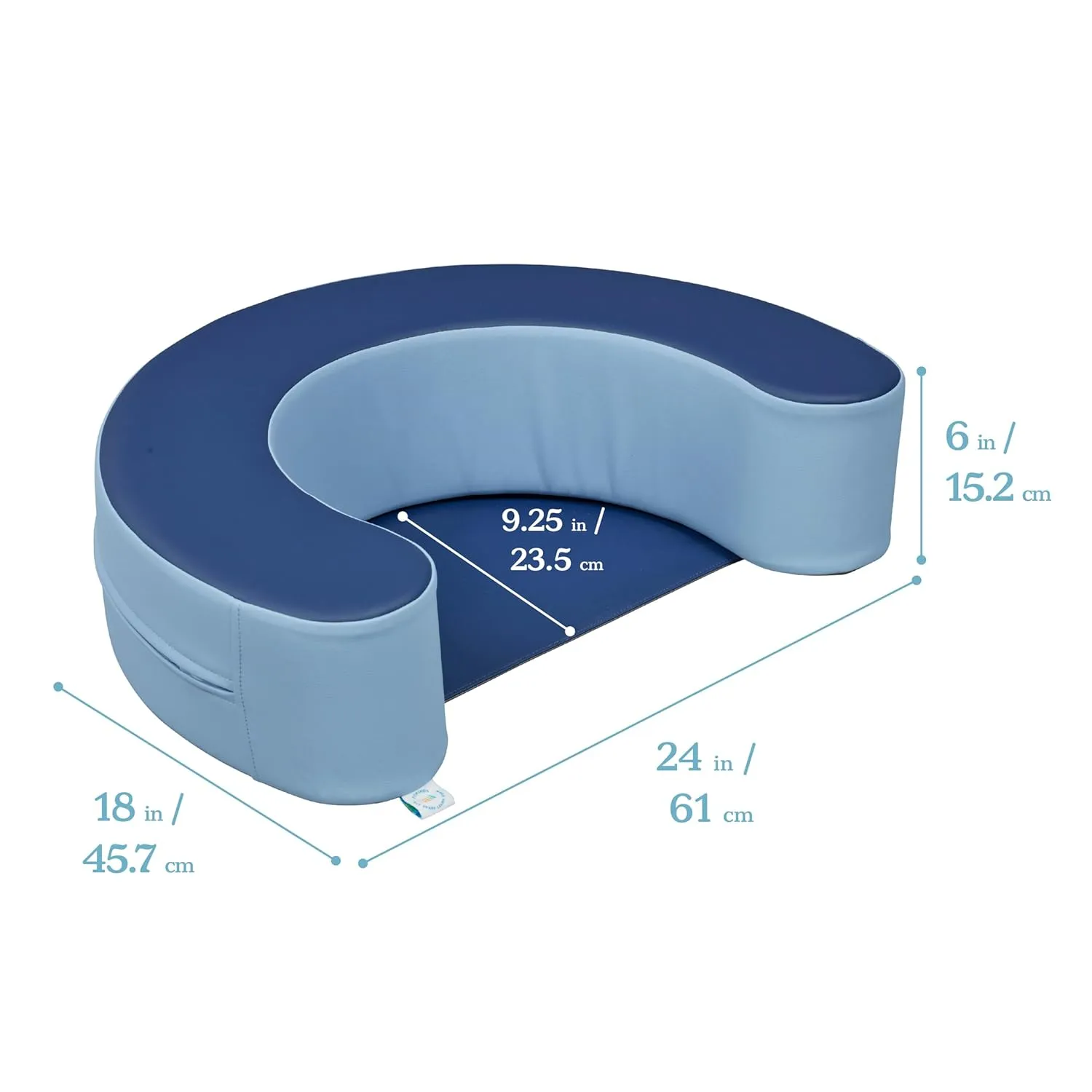 ECR4Kids SoftZone Sit-Up Support Ring, Baby Essentials, Navy/Powder Blue