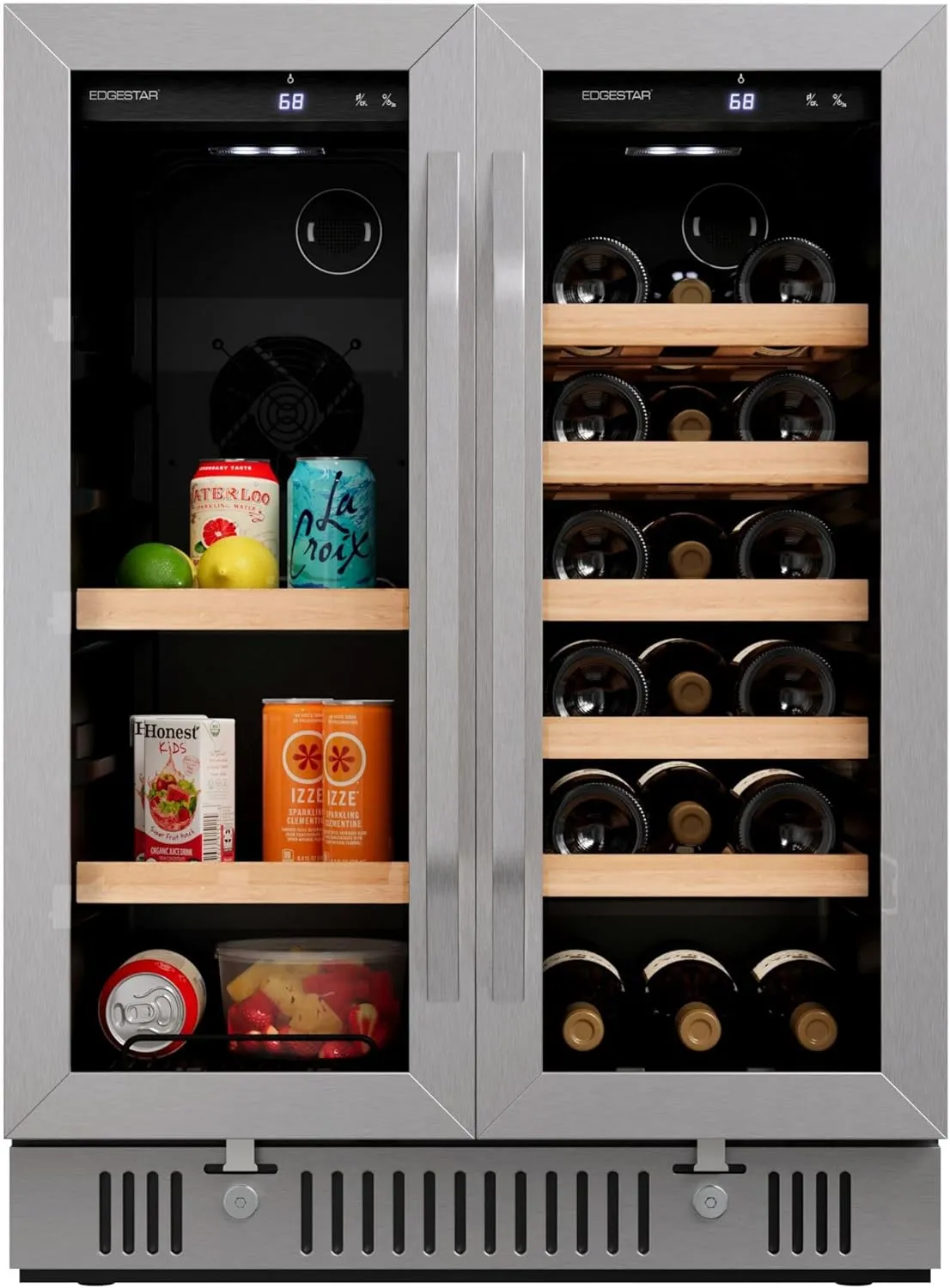 EdgeStar CWB1761FD 24 Inch Wide 18 Bottle Capacity and 47 Can Capacity Wine and Beverage Cooler