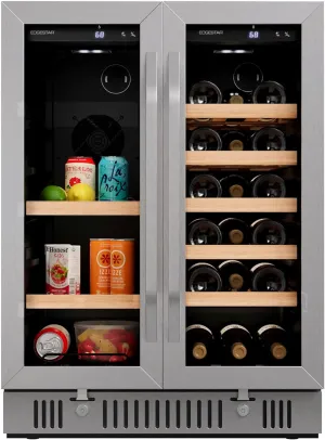 EdgeStar CWB1761FD 24 Inch Wide 18 Bottle Capacity and 47 Can Capacity Wine and Beverage Cooler