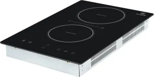 Electric Stove Induction Cooktop Vertical with Dual Burners Vitro Smooth Surface double induction cooktop 110v, 12 Inch, Black Ceramic Glass Portable