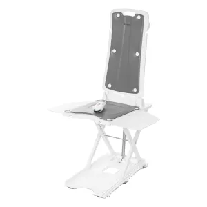 ELENKER Electric Lift Chair, Floor Lift for Elderly, Load Capacity of 300 lbs; and Lift Height of 19 ", with Seat Belt and Non-Slip Mat, for People Who Need Care, Gray