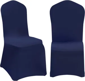 EMART Navy Blue Chair Covers 20 Pcs Spandex Stretch Universal Standard Seat Slipcovers Fitted for Wedding Bulk, Party, Banquet and Holidays Celebration
