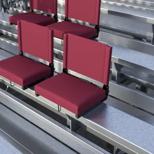 EMMA   OLIVER Lightweight Stadium Chair with Ultra-Padded Seat, 500 lb. Rated