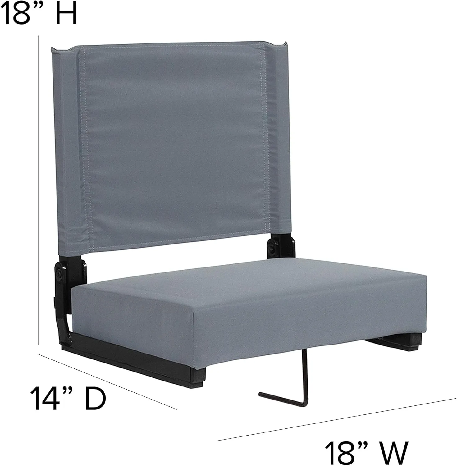 EMMA   OLIVER Lightweight Stadium Chair with Ultra-Padded Seat, 500 lb. Rated