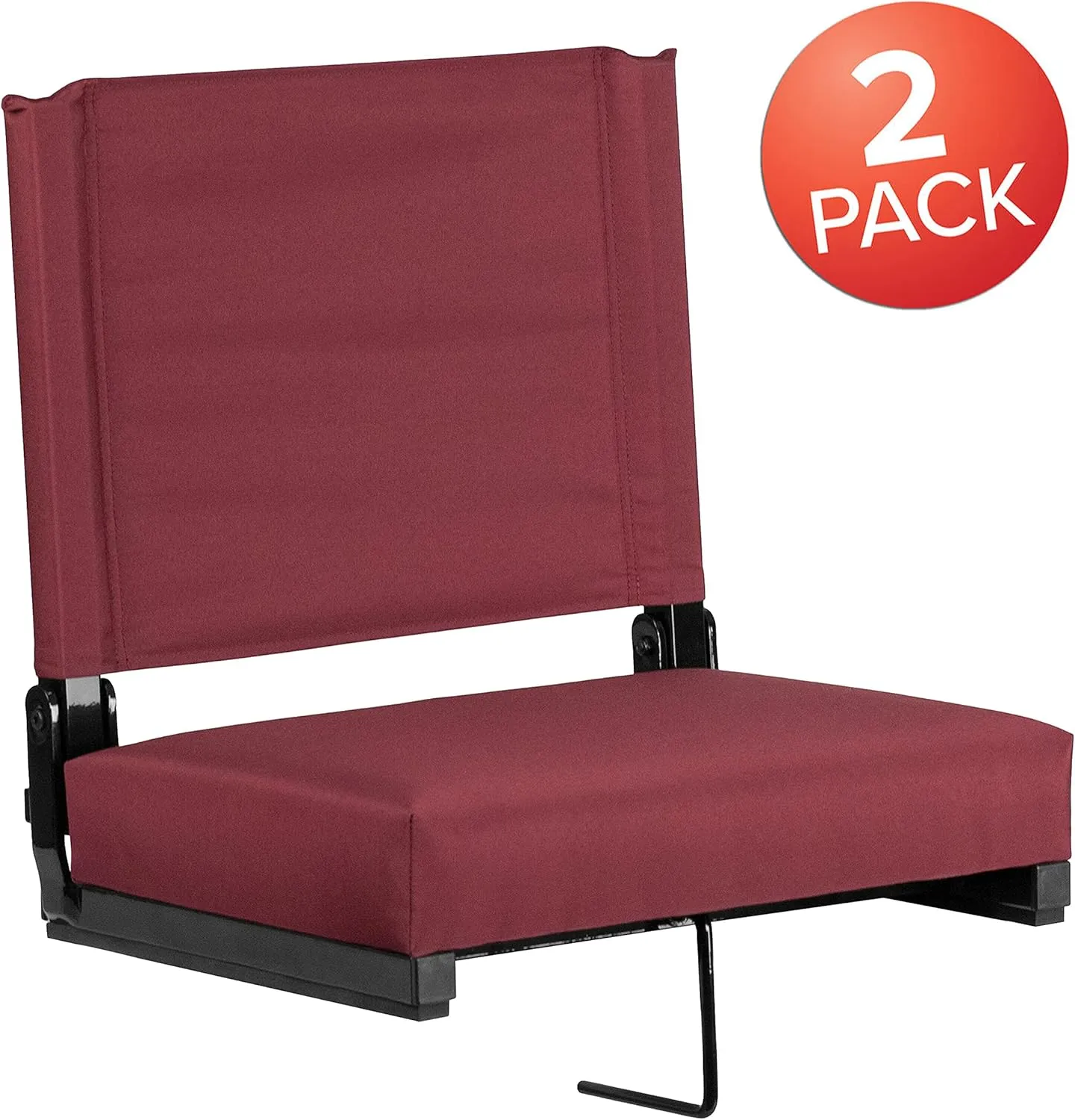 EMMA   OLIVER Lightweight Stadium Chair with Ultra-Padded Seat, 500 lb. Rated