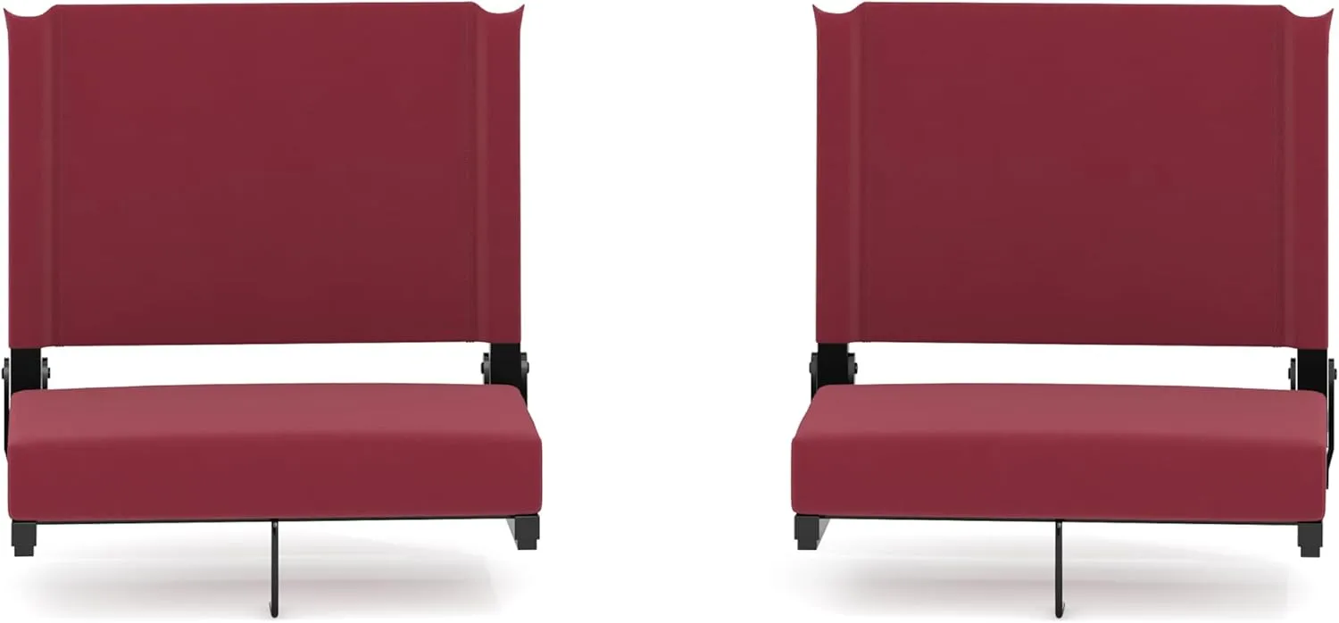 EMMA   OLIVER Lightweight Stadium Chair with Ultra-Padded Seat, 500 lb. Rated