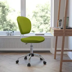 EMMA   OLIVER Mid-Back Apple Green Mesh Padded Swivel Task Office Chair with Chrome Base